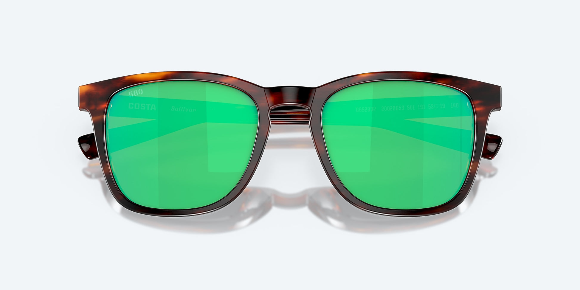 [Green Mirror Polarized Glass Lenses, Matte Tortoise Frame]