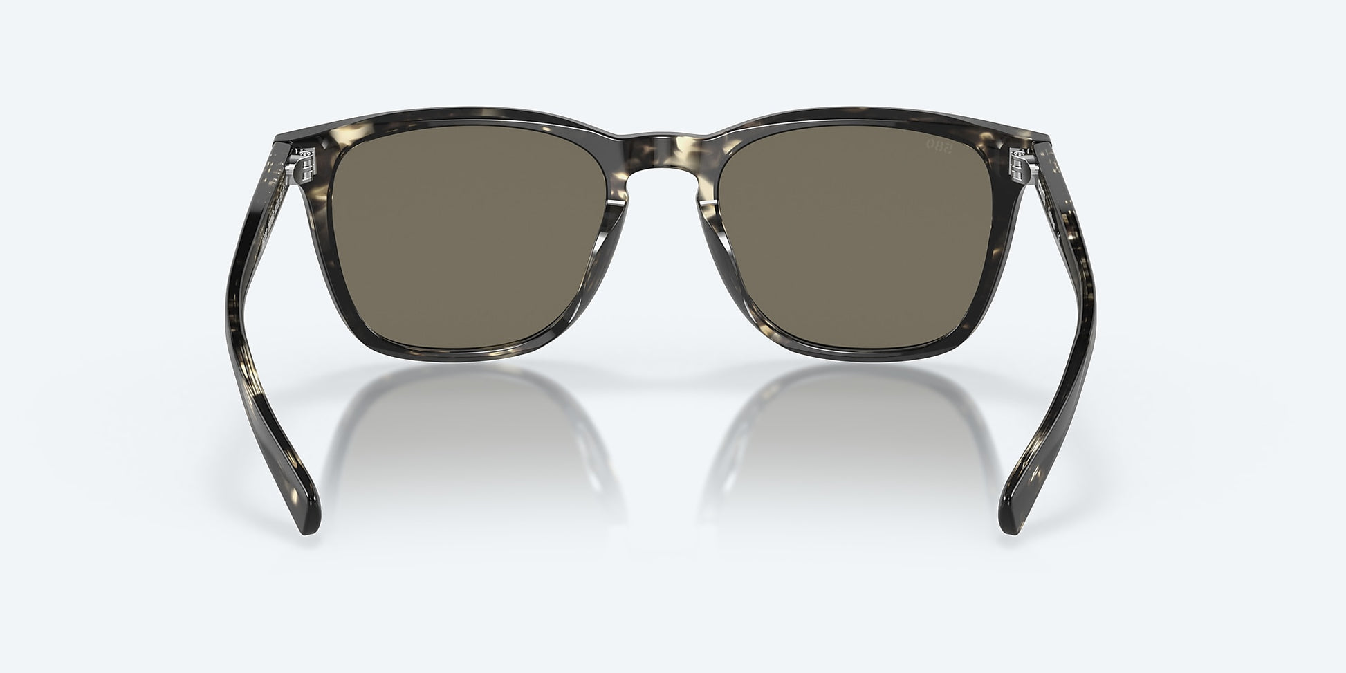 [Blue Mirror Polarized Glass Lenses, Shiny Black Kelp Frame]