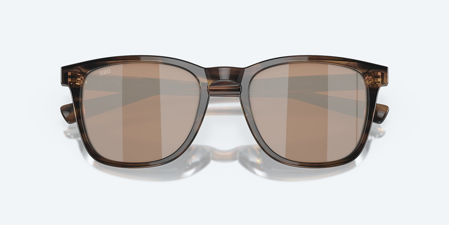 [Copper Silver Mirror Polarized Glass Lenses, Salt Marsh Frame]