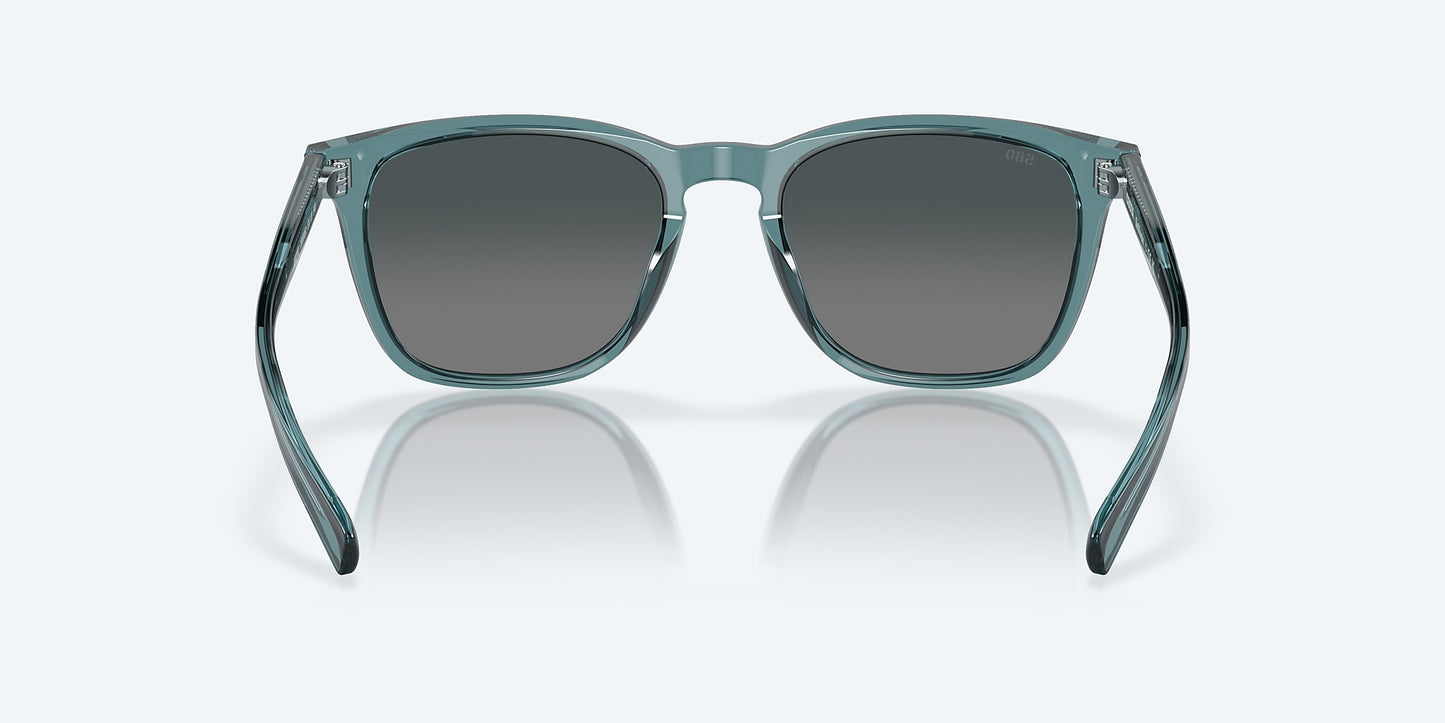 [Gray Gradient Polarized Glass Lenses, Aquamarine Frame]