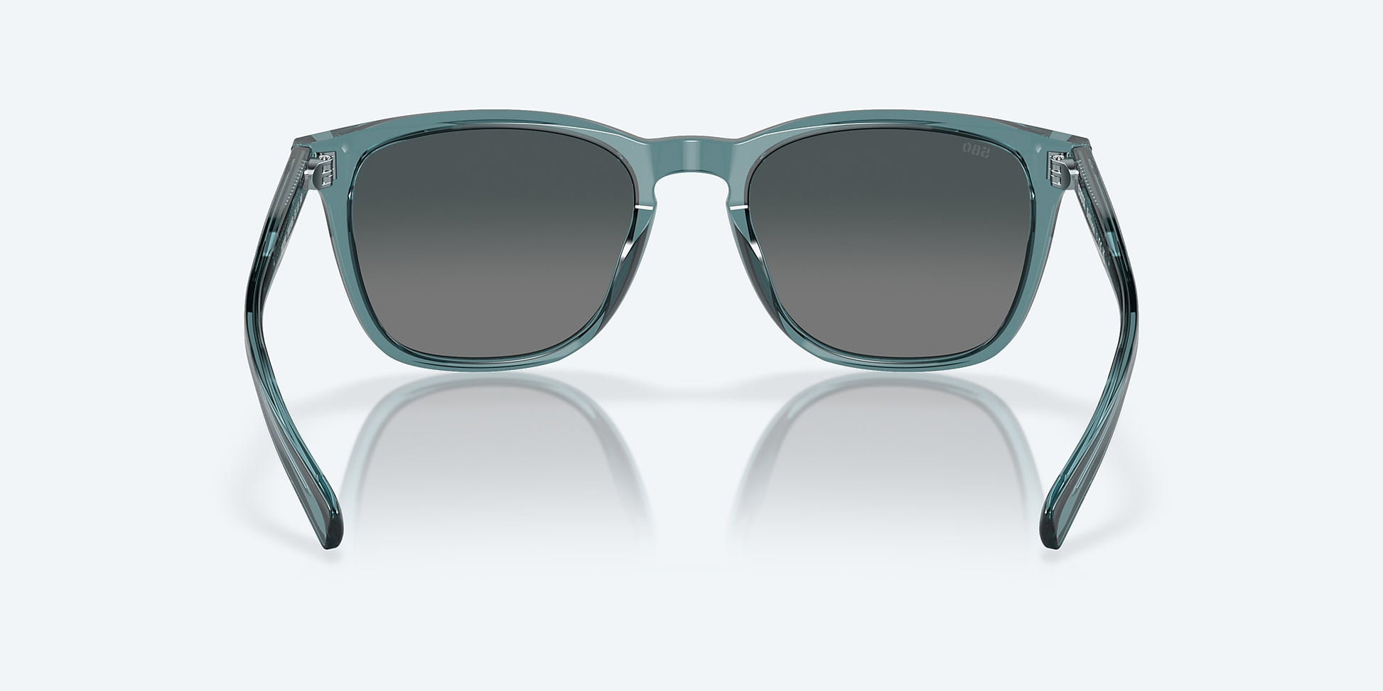 [Gray Gradient Polarized Glass Lenses, Aquamarine Frame]