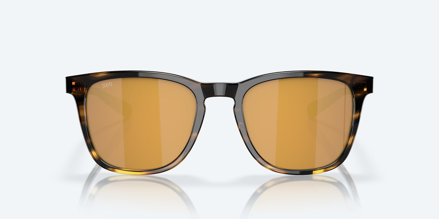 [Gold Mirror Polarized Glass Lenses, Tortoise Frame]