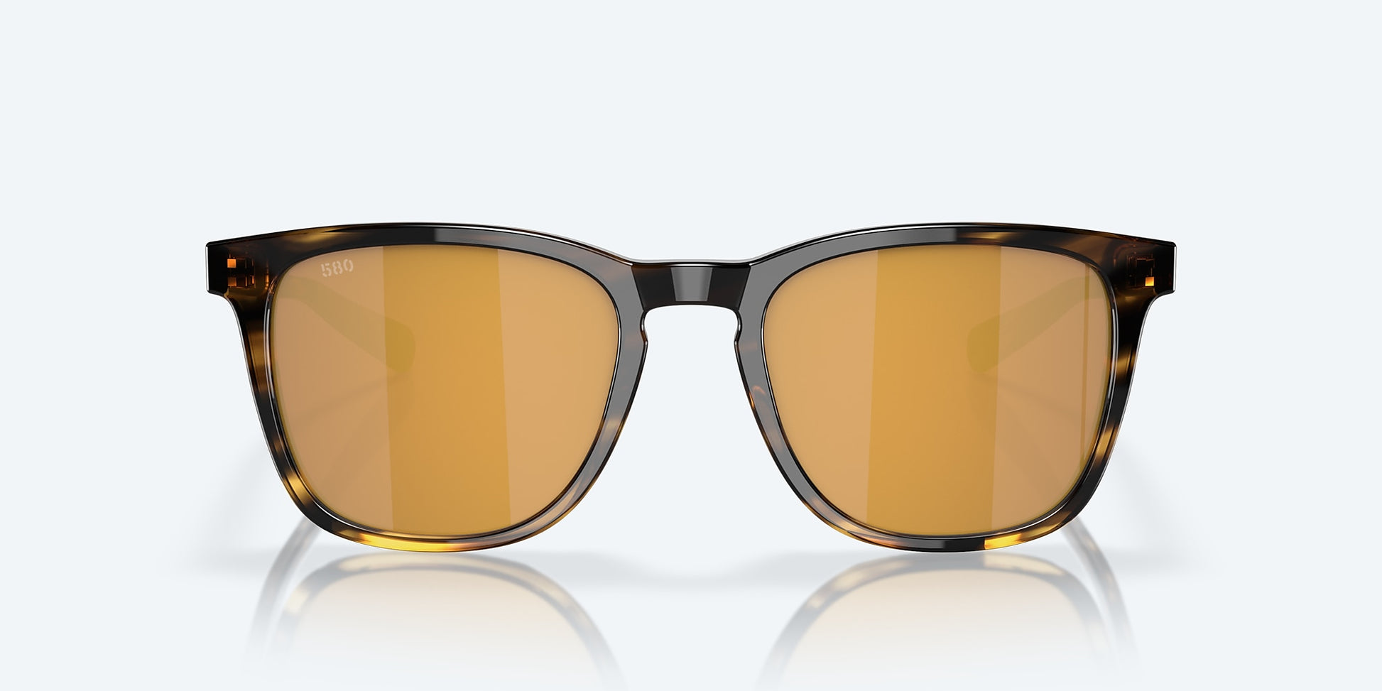 [Gold Mirror Polarized Glass Lenses, Tortoise Frame]
