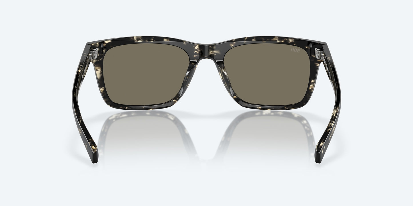 [Blue Mirror Polarized Glass Lenses, Shiny Black Kelp Frame]