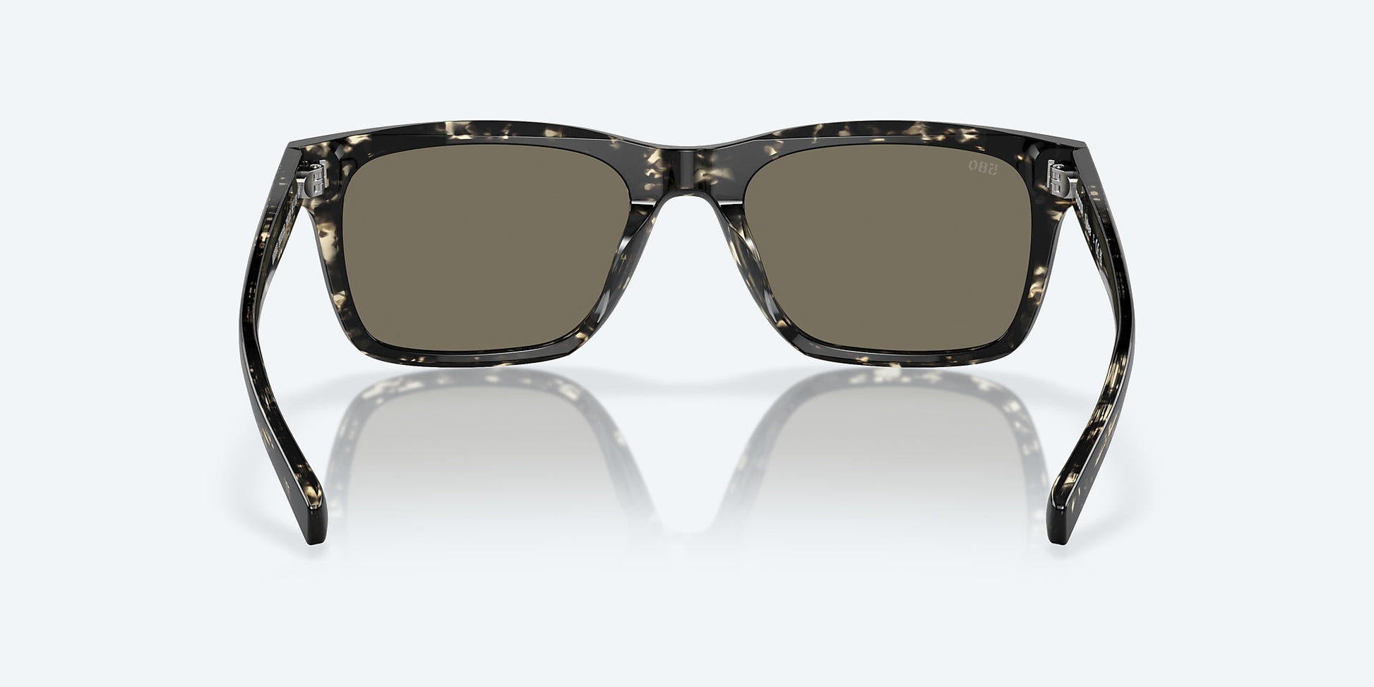 [Blue Mirror Polarized Glass Lenses, Shiny Black Kelp Frame]