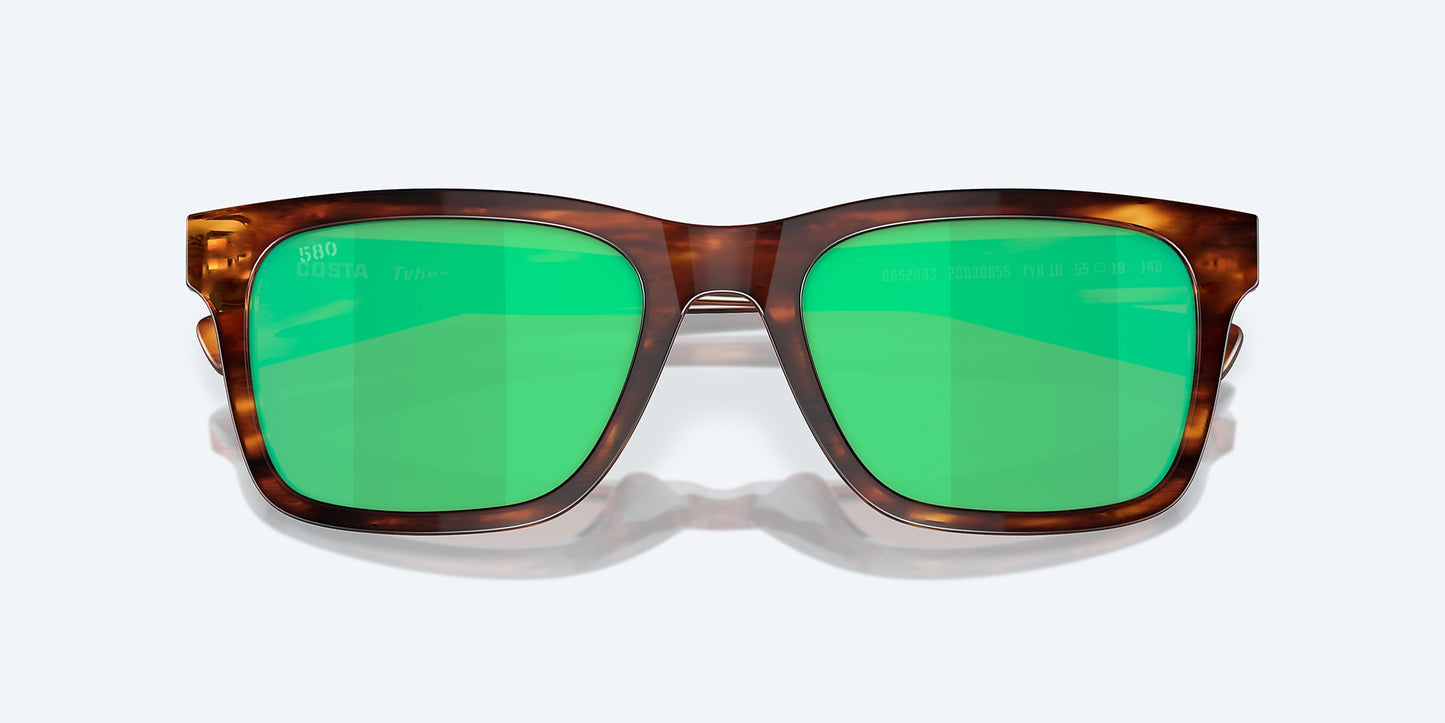 [Green Mirror Polarized Glass Lenses, Tortoise Frame]