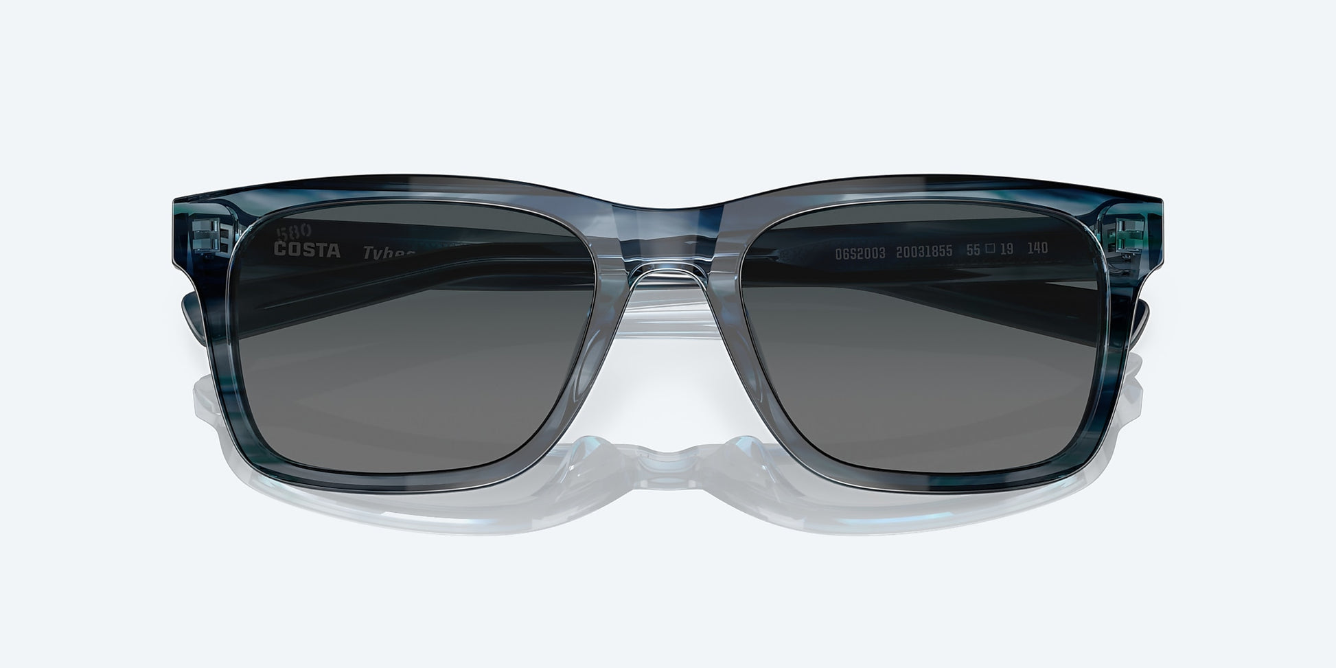 [Gray Gradient Polarized Glass Lenses, Ocean Currents Frame]