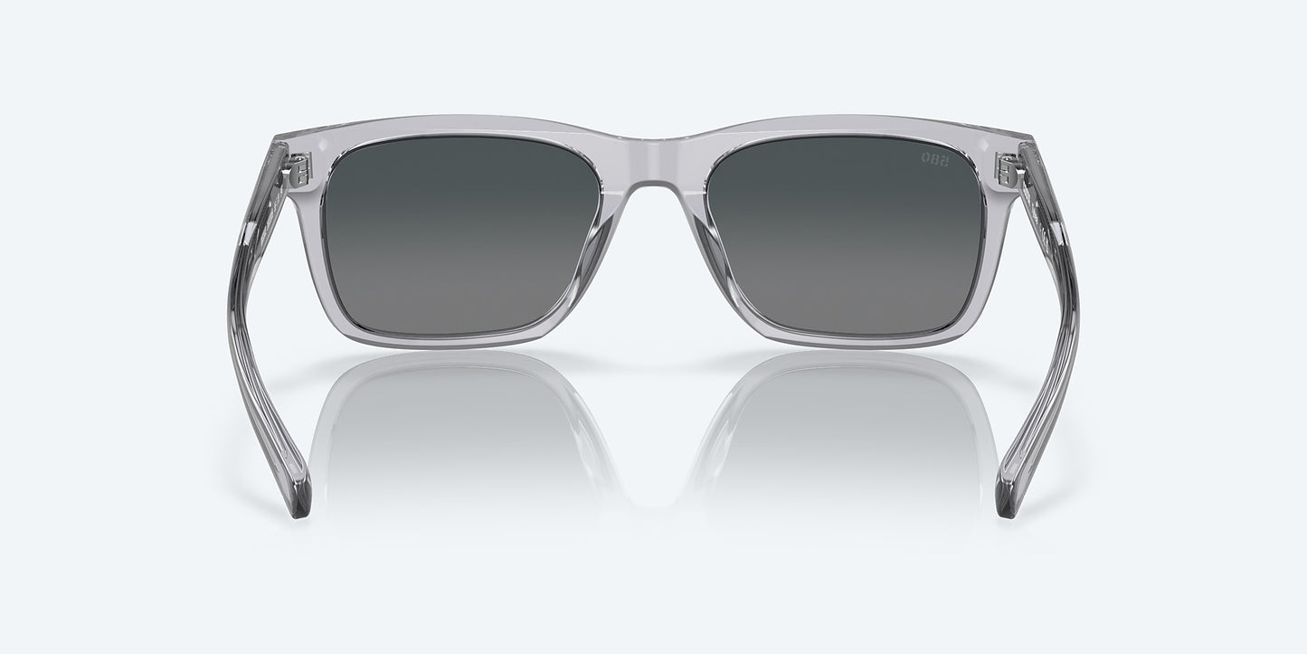 [Gray Gradient Polarized Glass Lenses, Shiny Light Crystal Gray Frame]