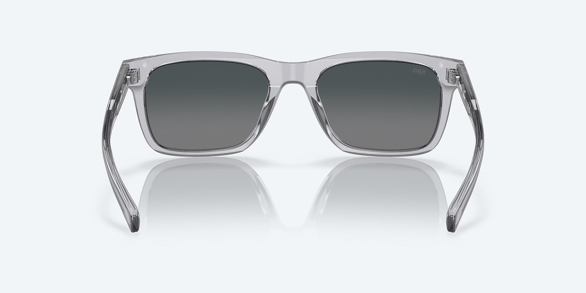 [Gray Gradient Polarized Glass Lenses, Shiny Light Crystal Gray Frame]
