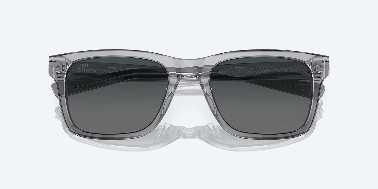 [Gray Gradient Polarized Glass Lenses, Shiny Light Crystal Gray Frame]