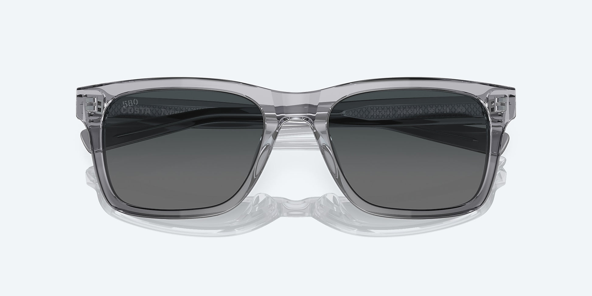 [Gray Gradient Polarized Glass Lenses, Shiny Light Crystal Gray Frame]