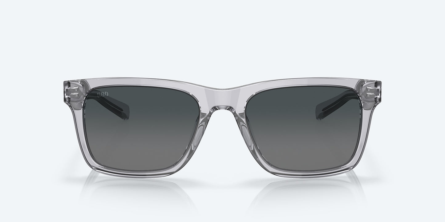 [Gray Gradient Polarized Glass Lenses, Shiny Light Crystal Gray Frame]