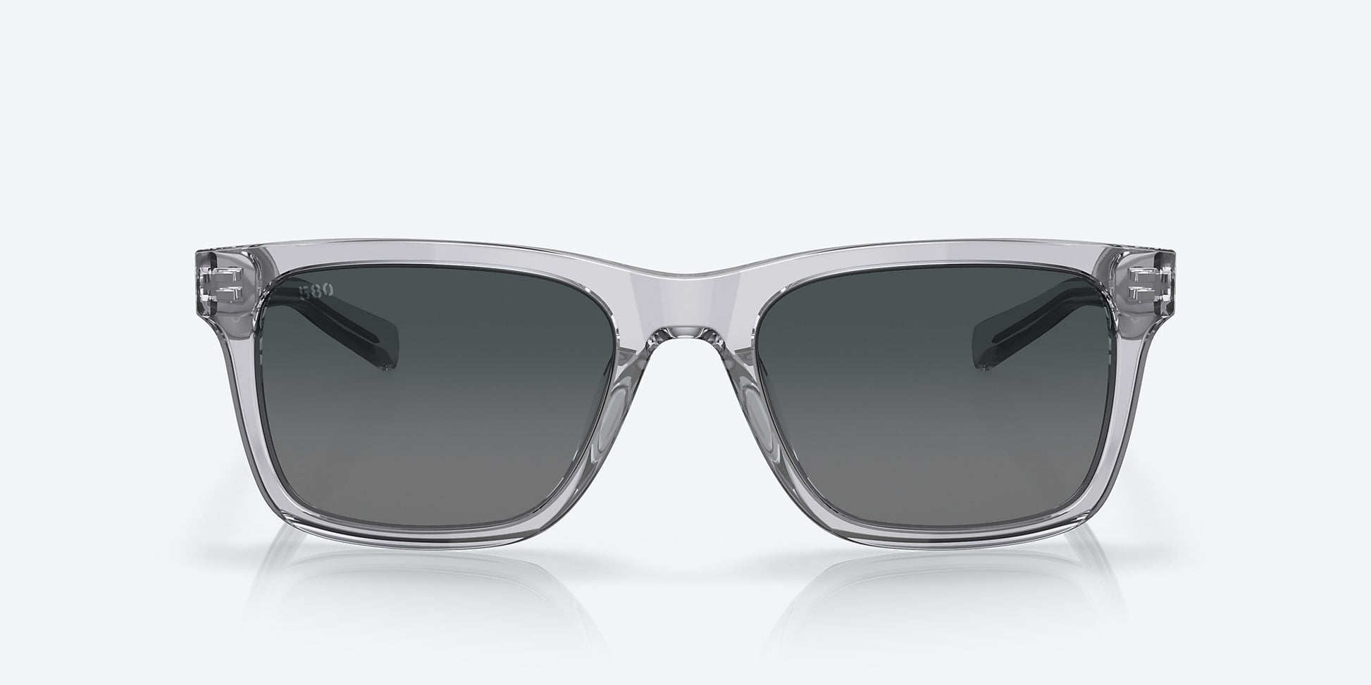 [Gray Gradient Polarized Glass Lenses, Shiny Light Crystal Gray Frame]