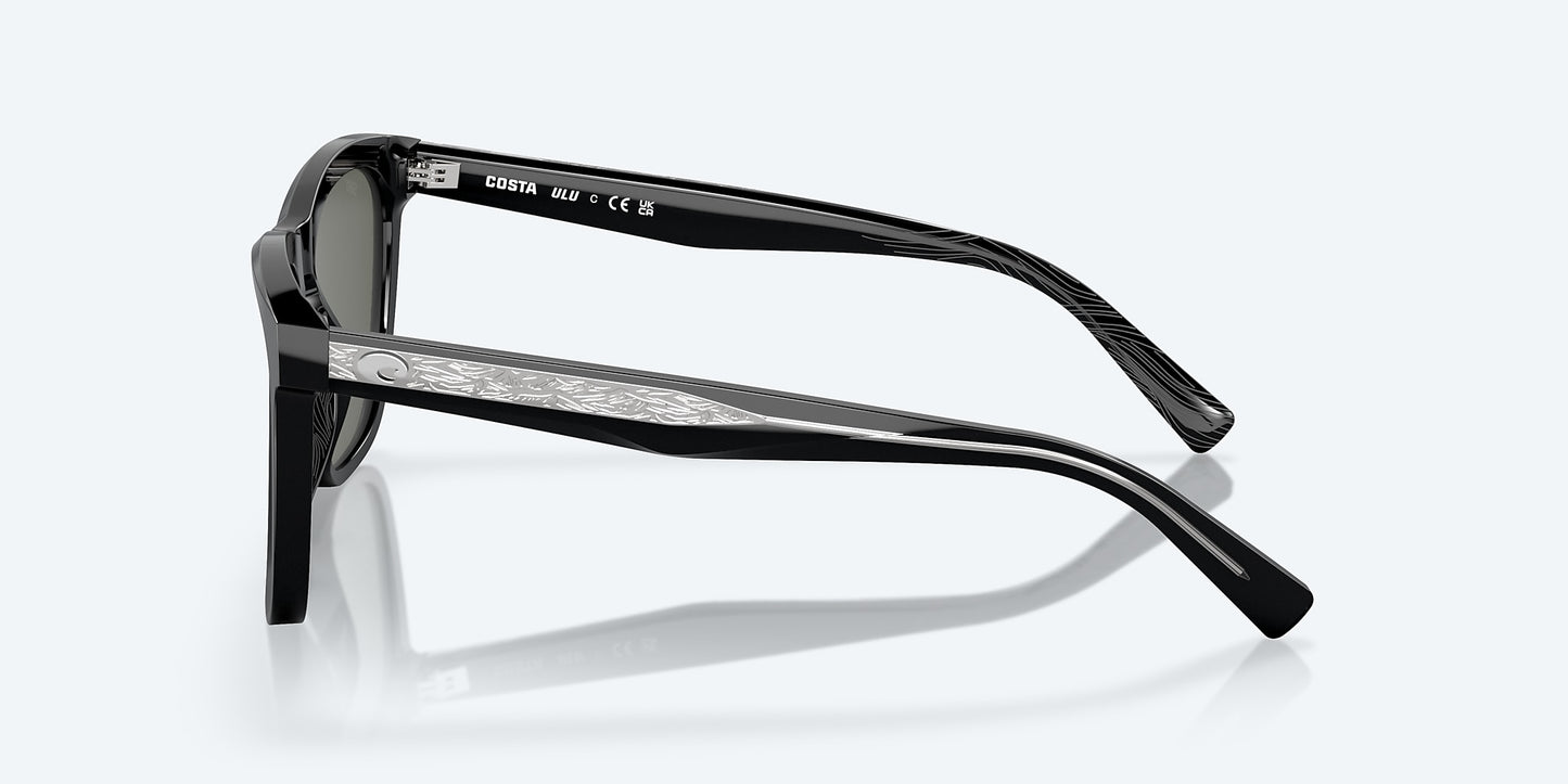 [Gray Polarized Glass Lenses, Black Frame]