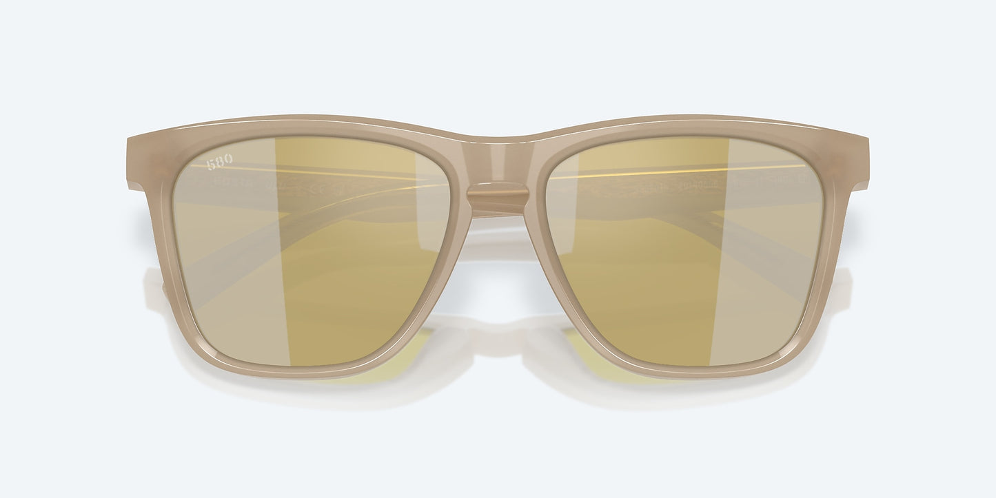[Sunrise Silver Mirror Polarized Glass Lenses, Sea Foam Frame]