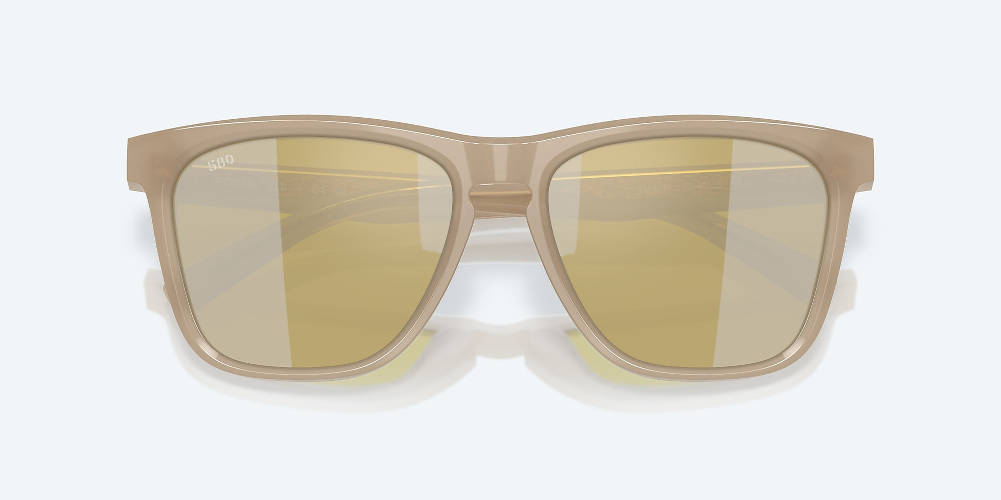 [Sunrise Silver Mirror Polarized Glass Lenses, Sea Foam Frame]