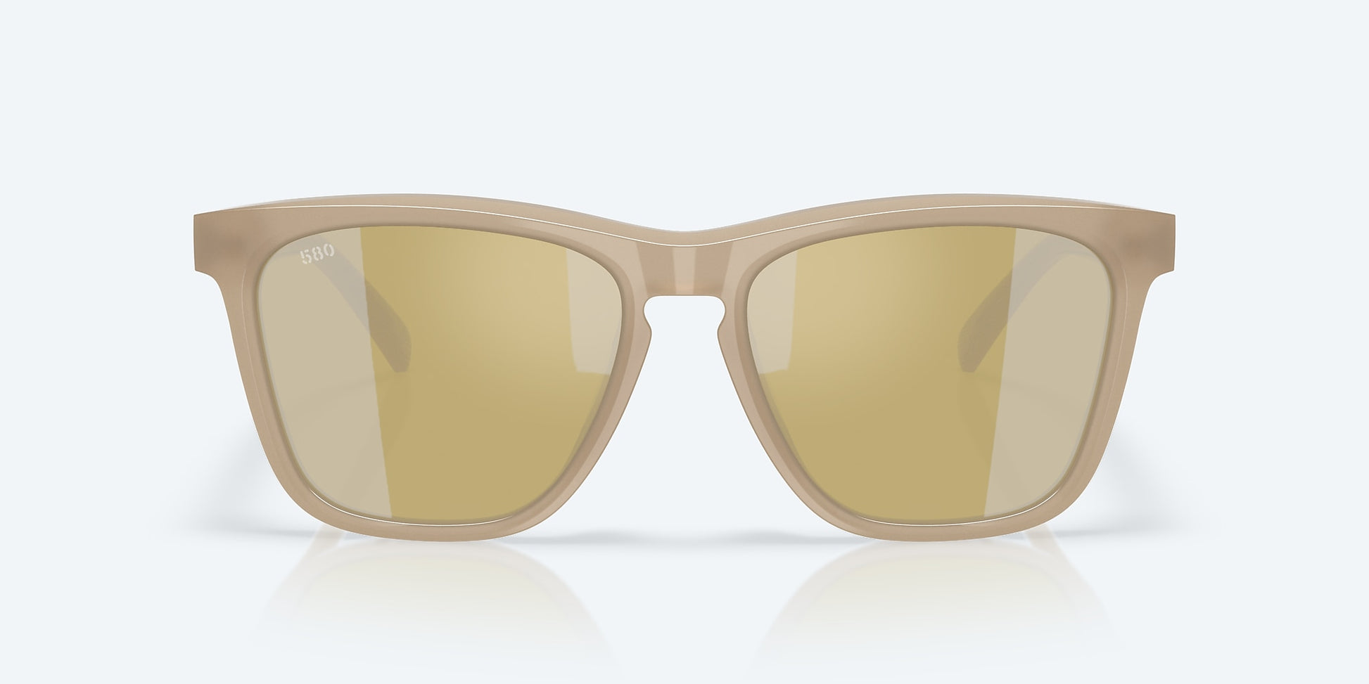 [Sunrise Silver Mirror Polarized Glass Lenses, Sea Foam Frame]