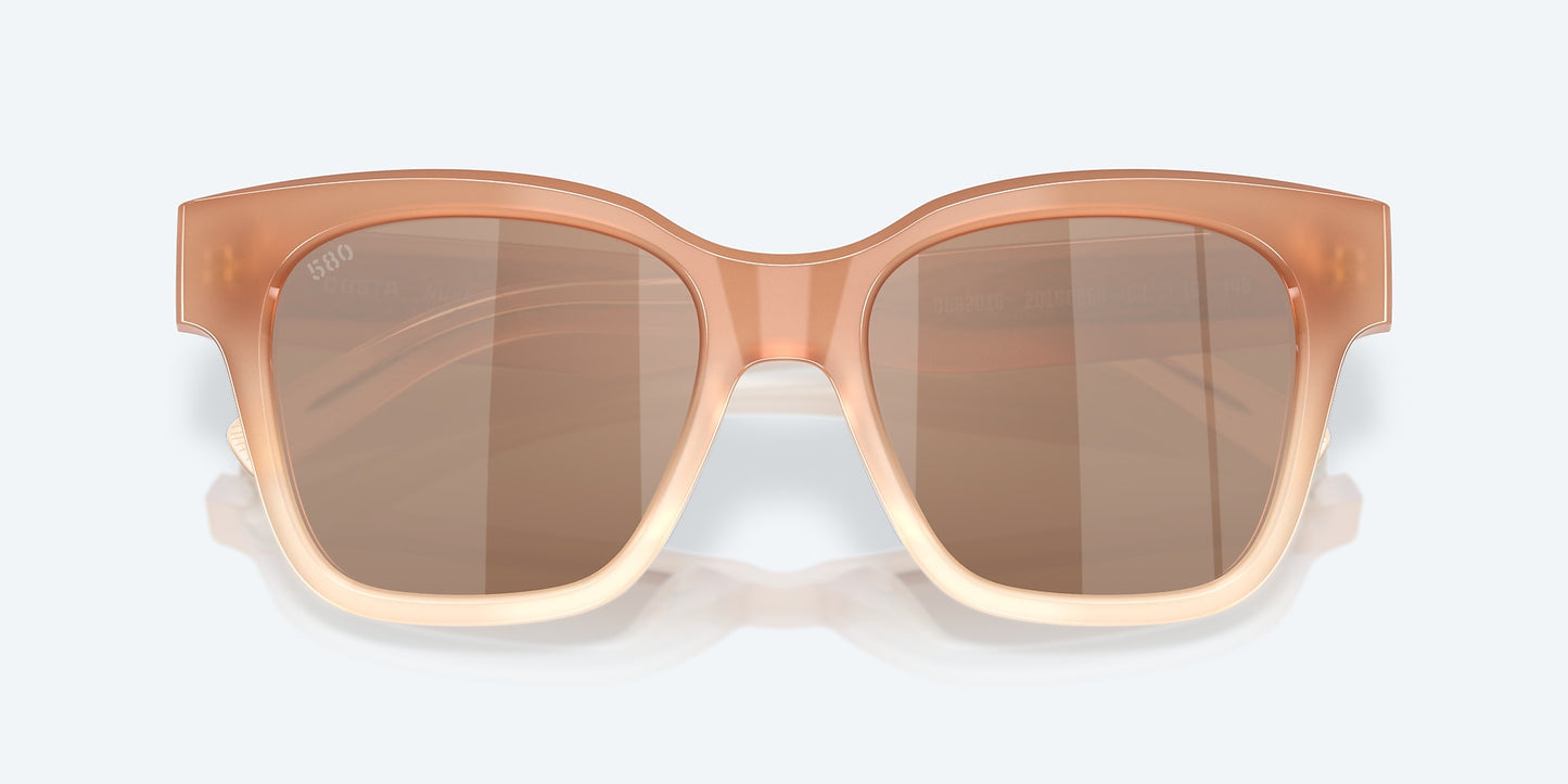 [Copper Silver Mirror Polarized Glass Lenses, Sandbar Frame]