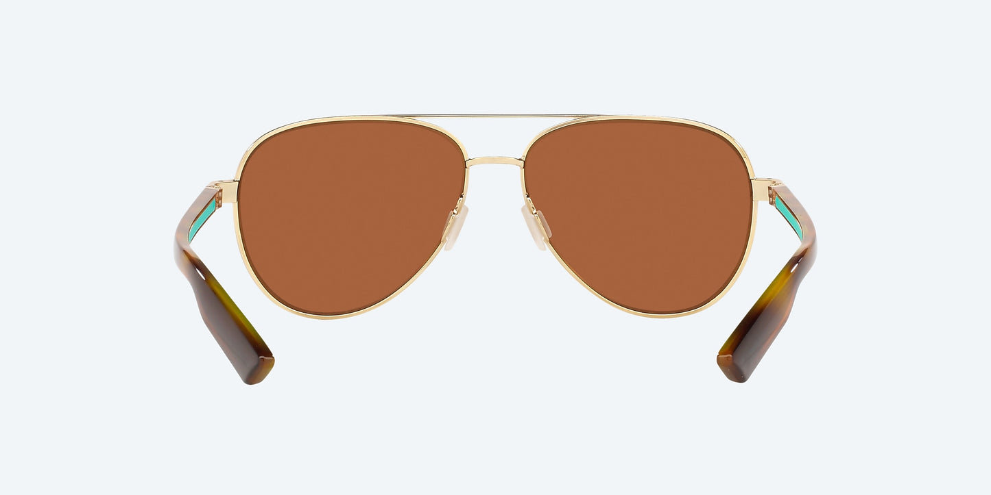 [Green Mirror Polarized Polycarbonate Lenses, Brushed Gold Frame]