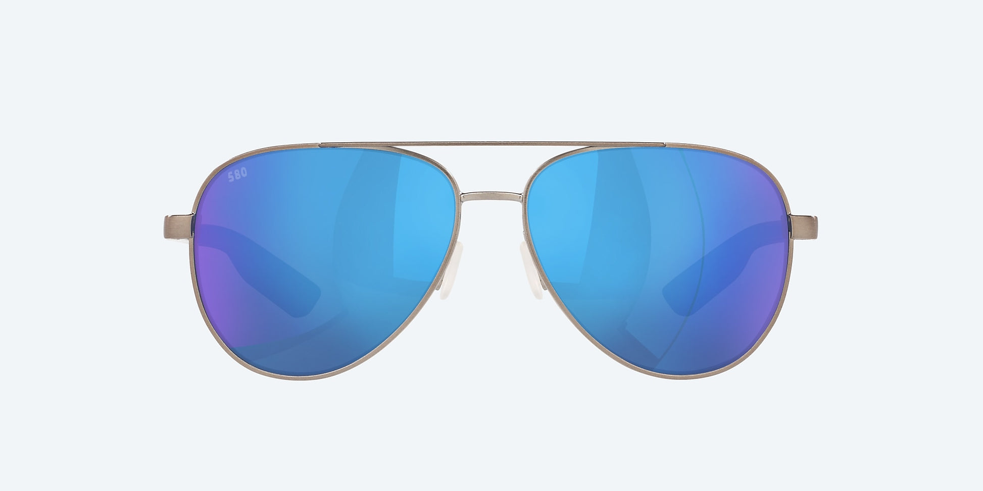 [Blue Mirror Polarized Glass Lenses, Brushed Gunmetal Frame]