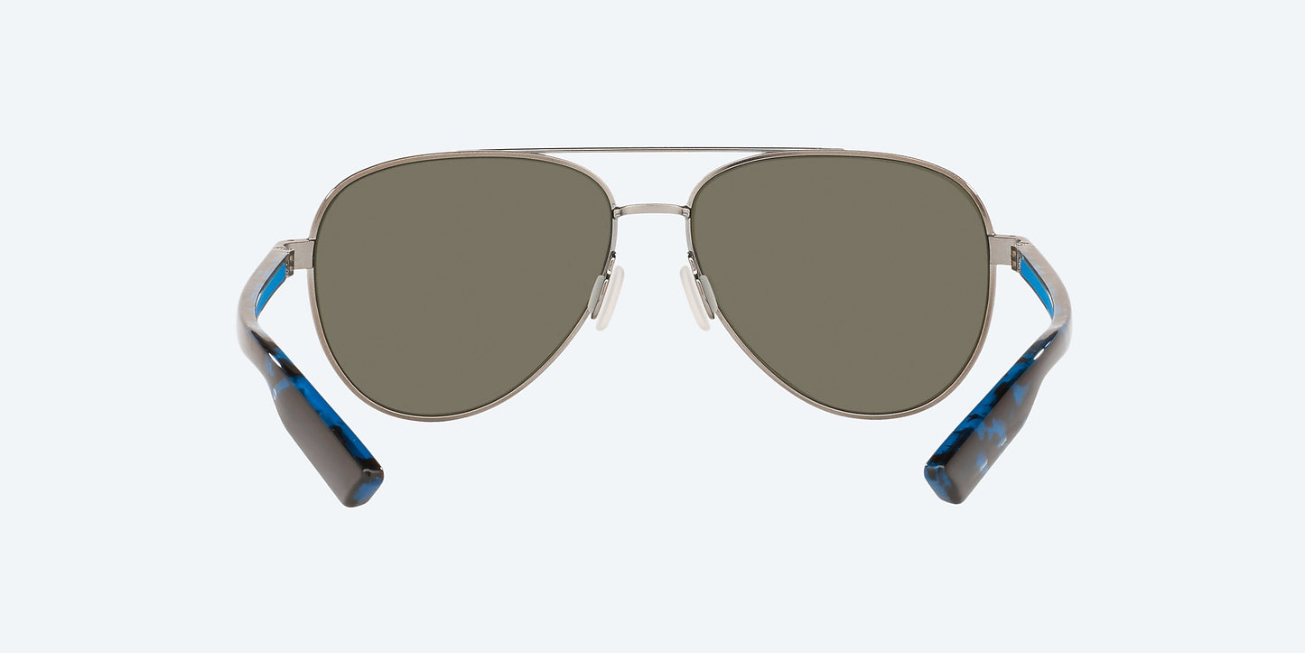[Blue Mirror Polarized Glass Lenses, Brushed Gunmetal Frame]