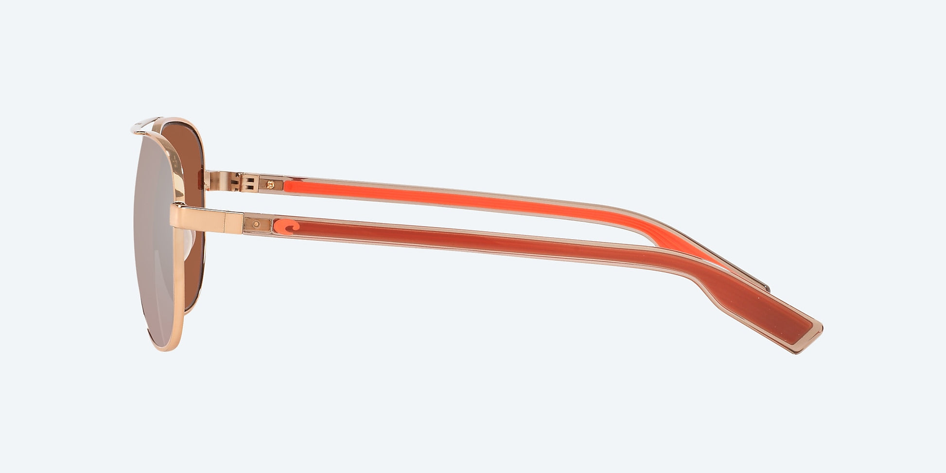 [Copper Silver Mirror Polarized Polycarbonate Lenses, Shiny Rose Gold Frame]