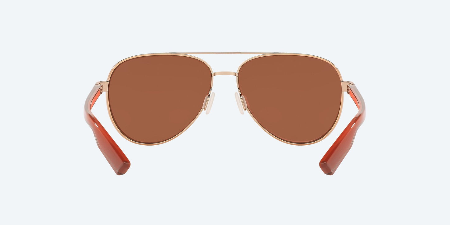 [Copper Silver Mirror Polarized Polycarbonate Lenses, Shiny Rose Gold Frame]