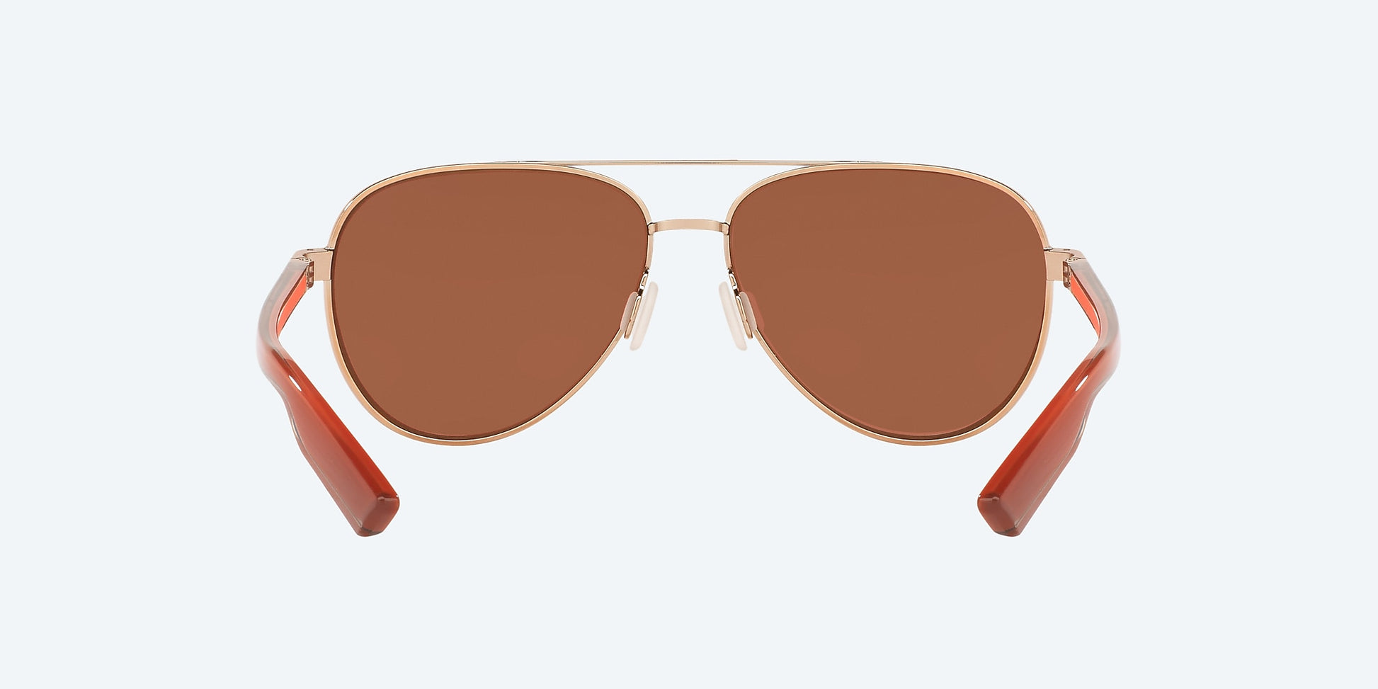 [Copper Silver Mirror Polarized Polycarbonate Lenses, Shiny Rose Gold Frame]