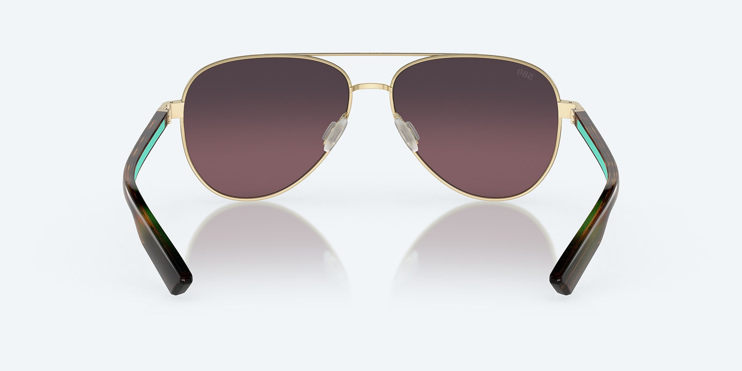 [Rose Gradient Polarized Glass Lenses, Brushed Gold Frame]