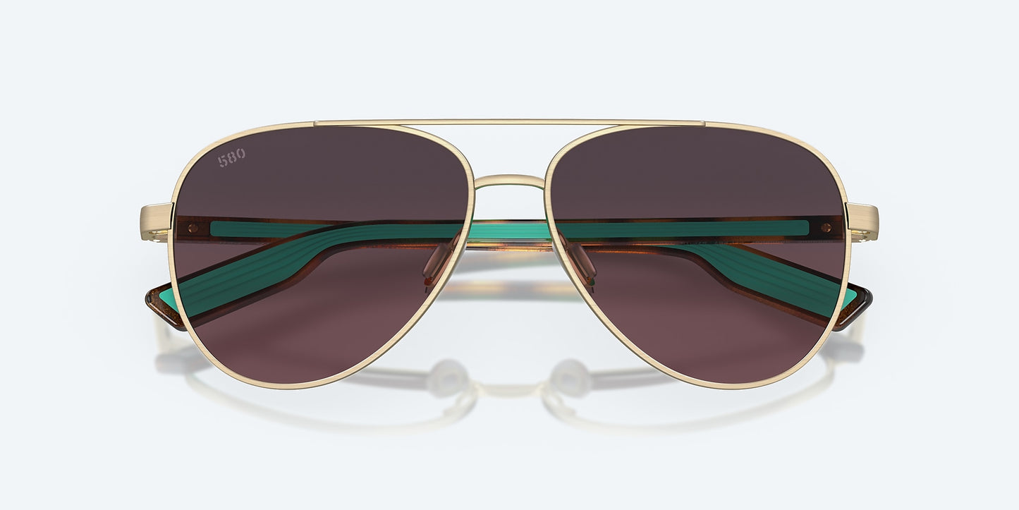 [Rose Gradient Polarized Glass Lenses, Brushed Gold Frame]