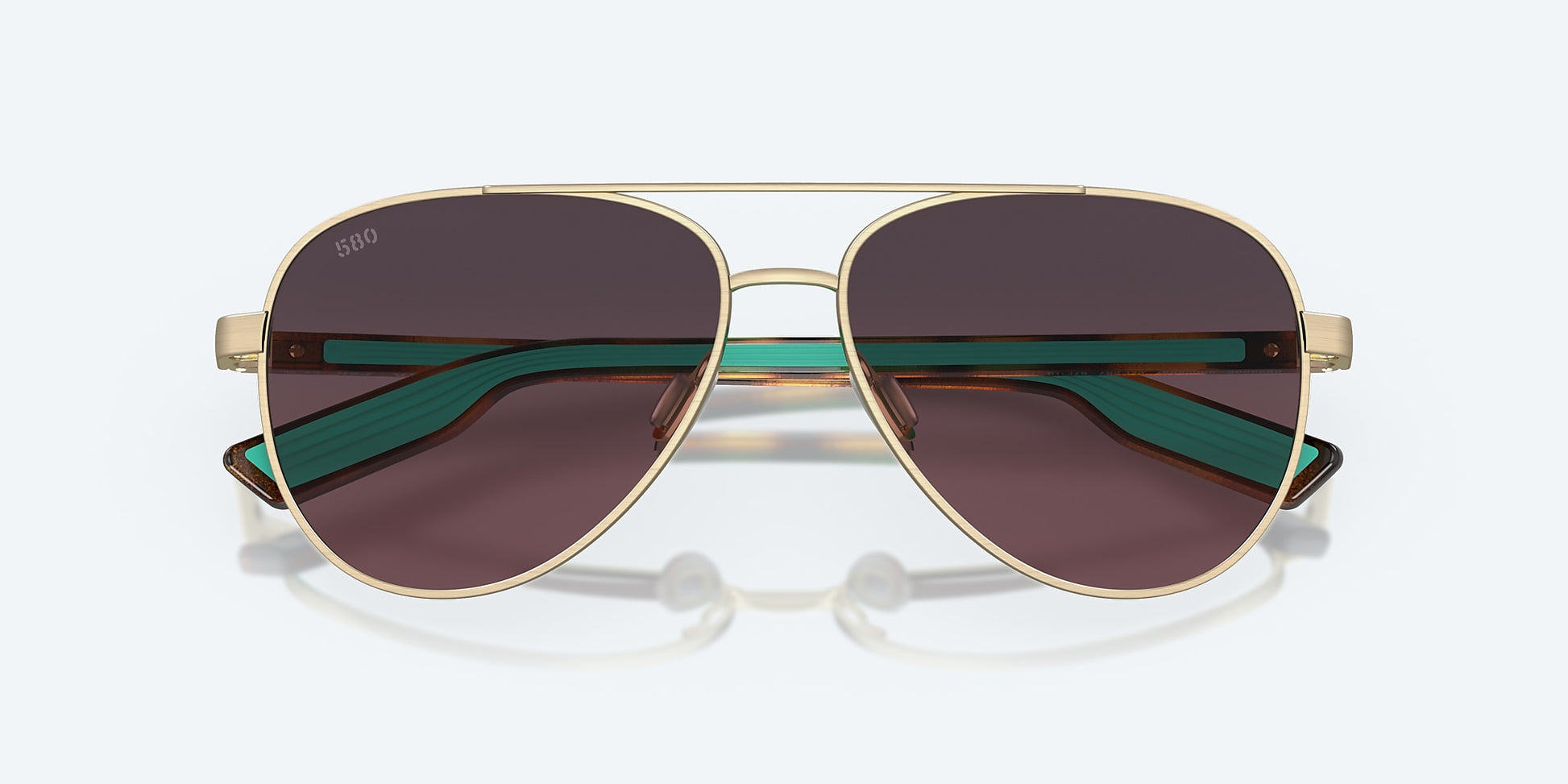 [Rose Gradient Polarized Glass Lenses, Brushed Gold Frame]