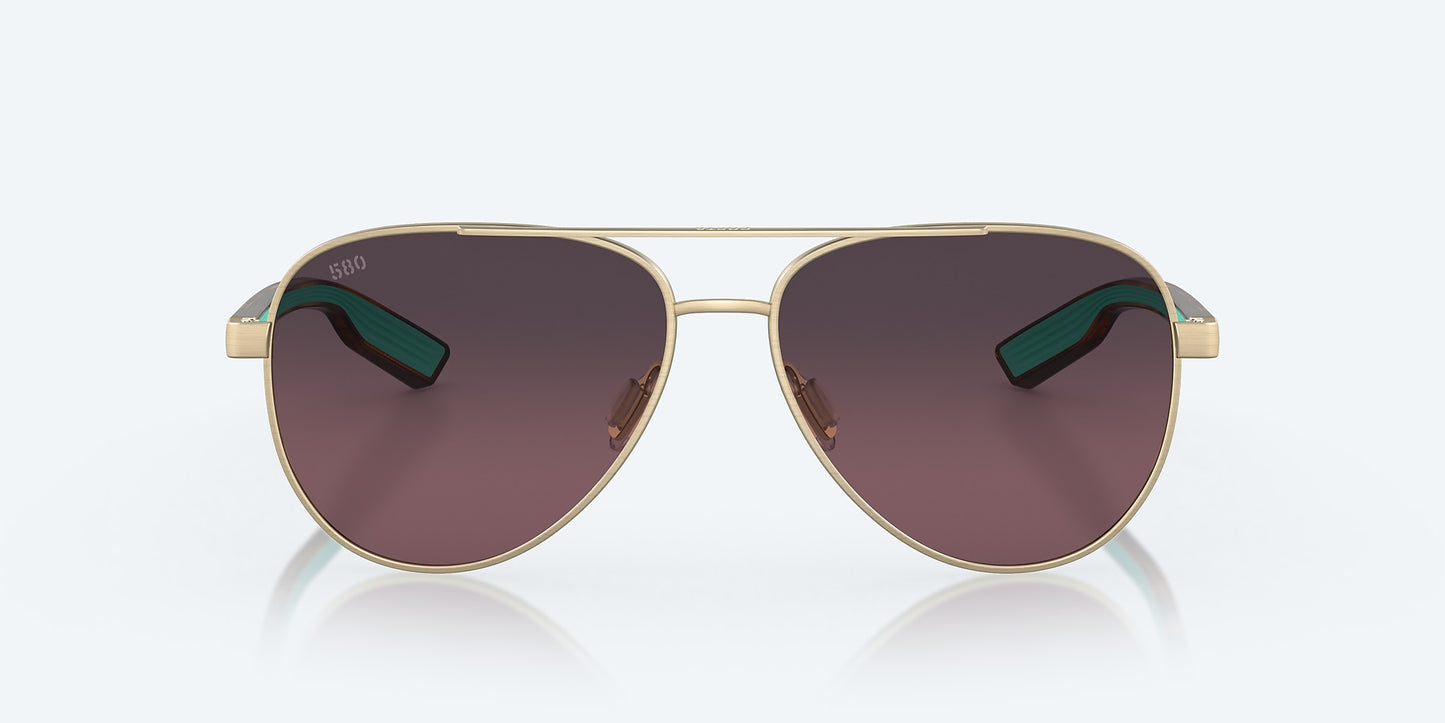 [Rose Gradient Polarized Glass Lenses, Brushed Gold Frame]