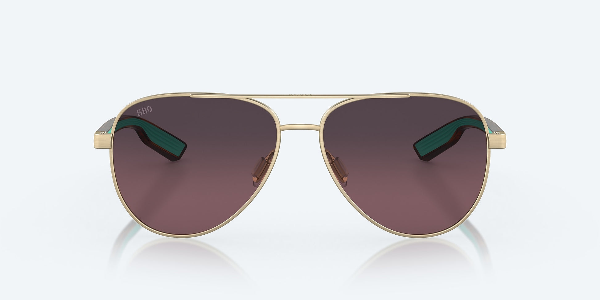 [Rose Gradient Polarized Glass Lenses, Brushed Gold Frame]