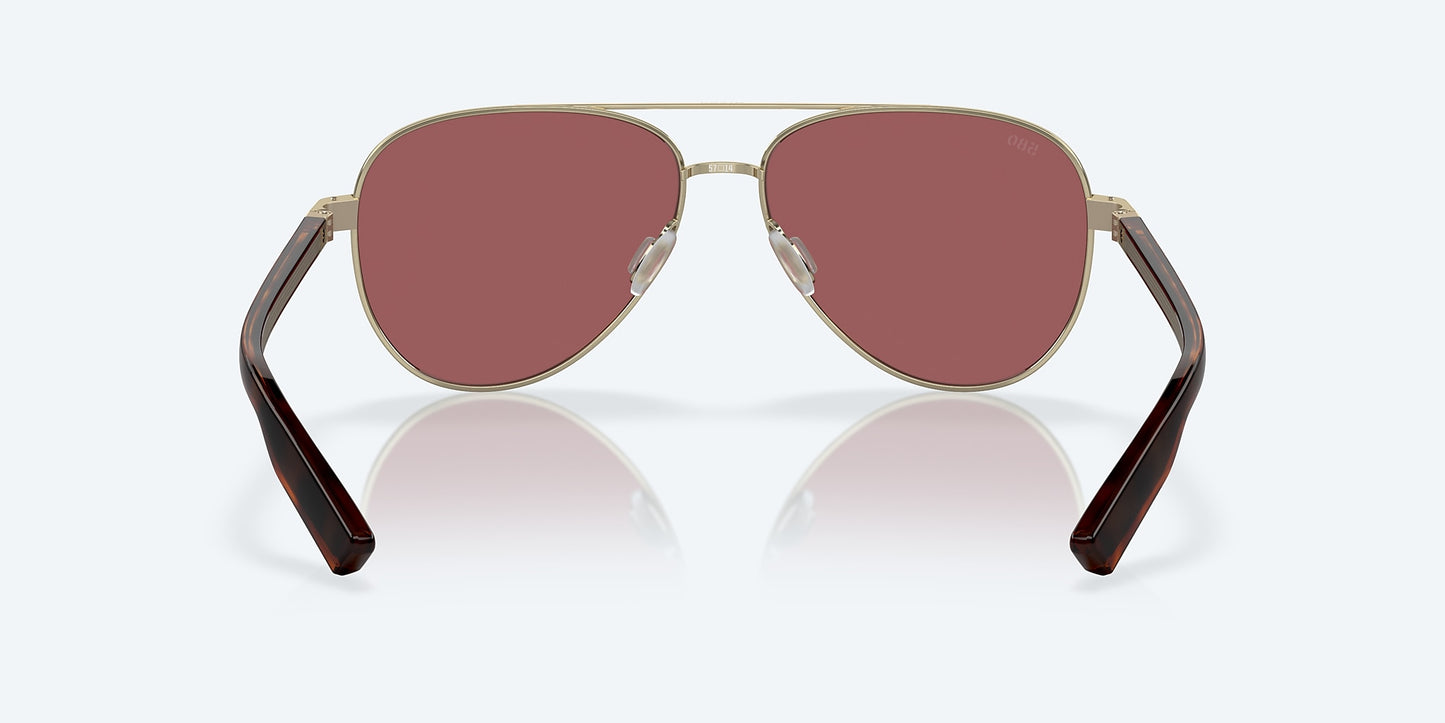 [Gold Mirror Polarized Glass Lenses, Brushed Gold Frame]
