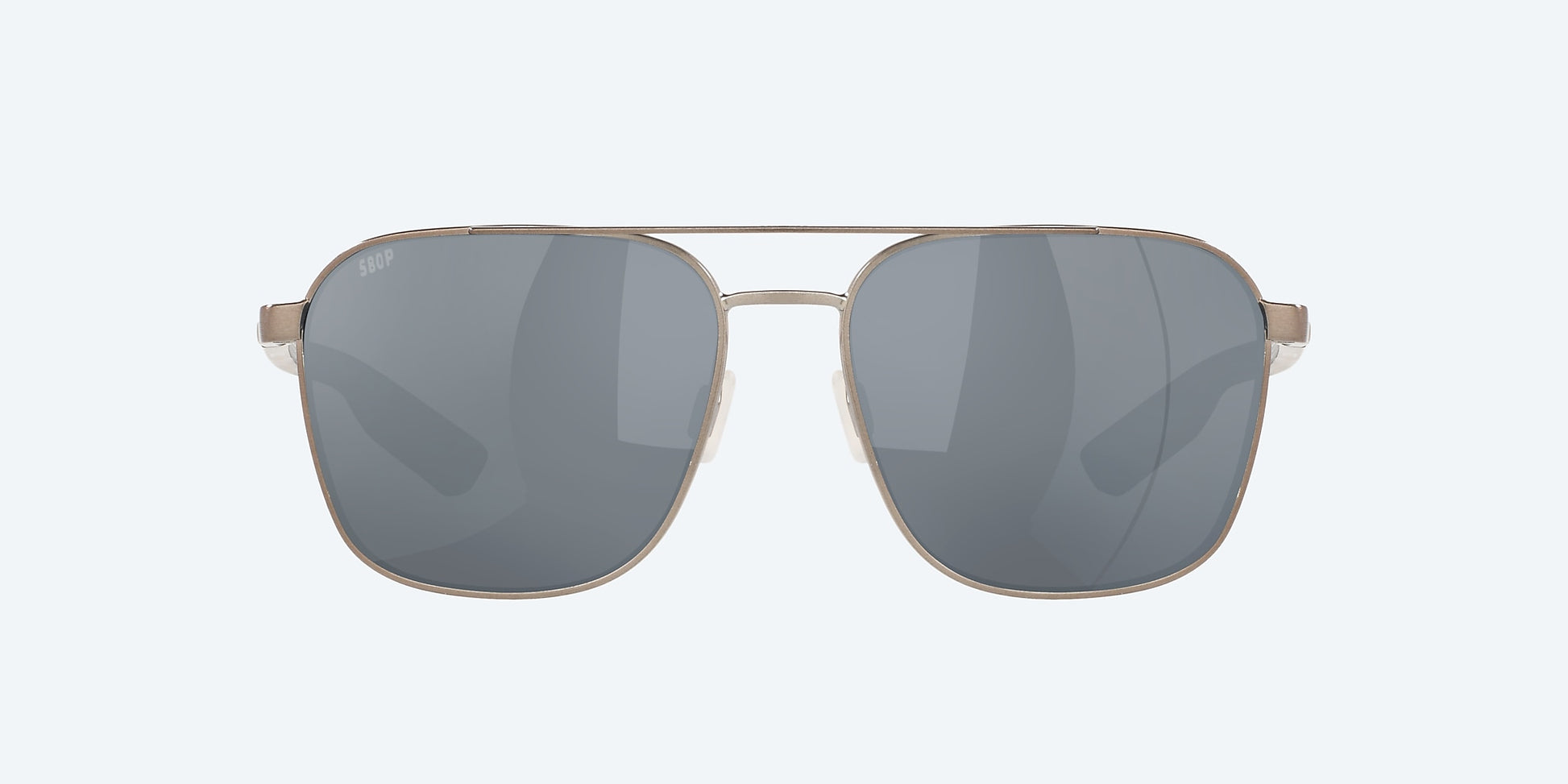 [Gray Silver Mirror Polarized Polycarbonate Lenses, Brushed Gunmetal Frame]