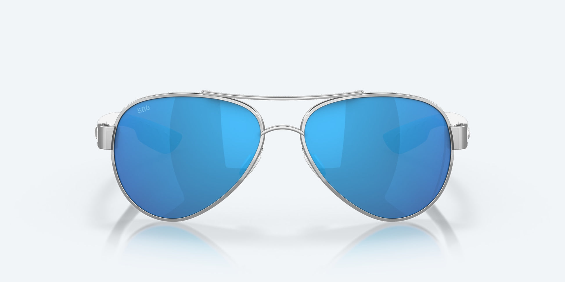 [Blue Mirror Polarized Glass Lenses, Palladium Frame]