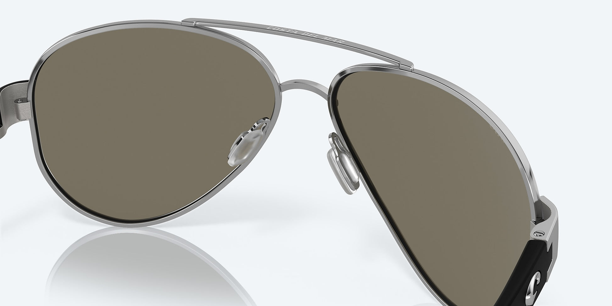 [Blue Mirror Polarized Glass Lenses, Palladium Frame]