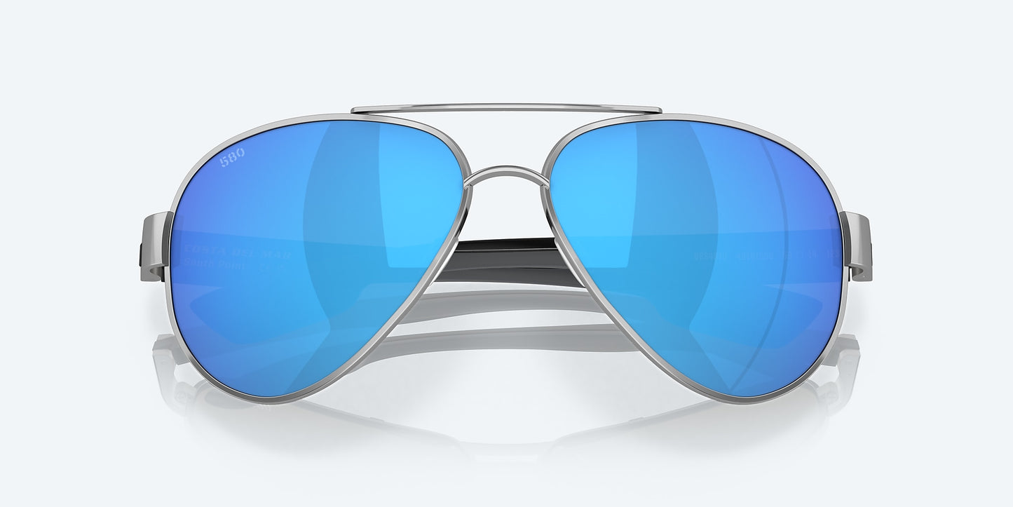 [Blue Mirror Polarized Glass Lenses, Palladium Frame]