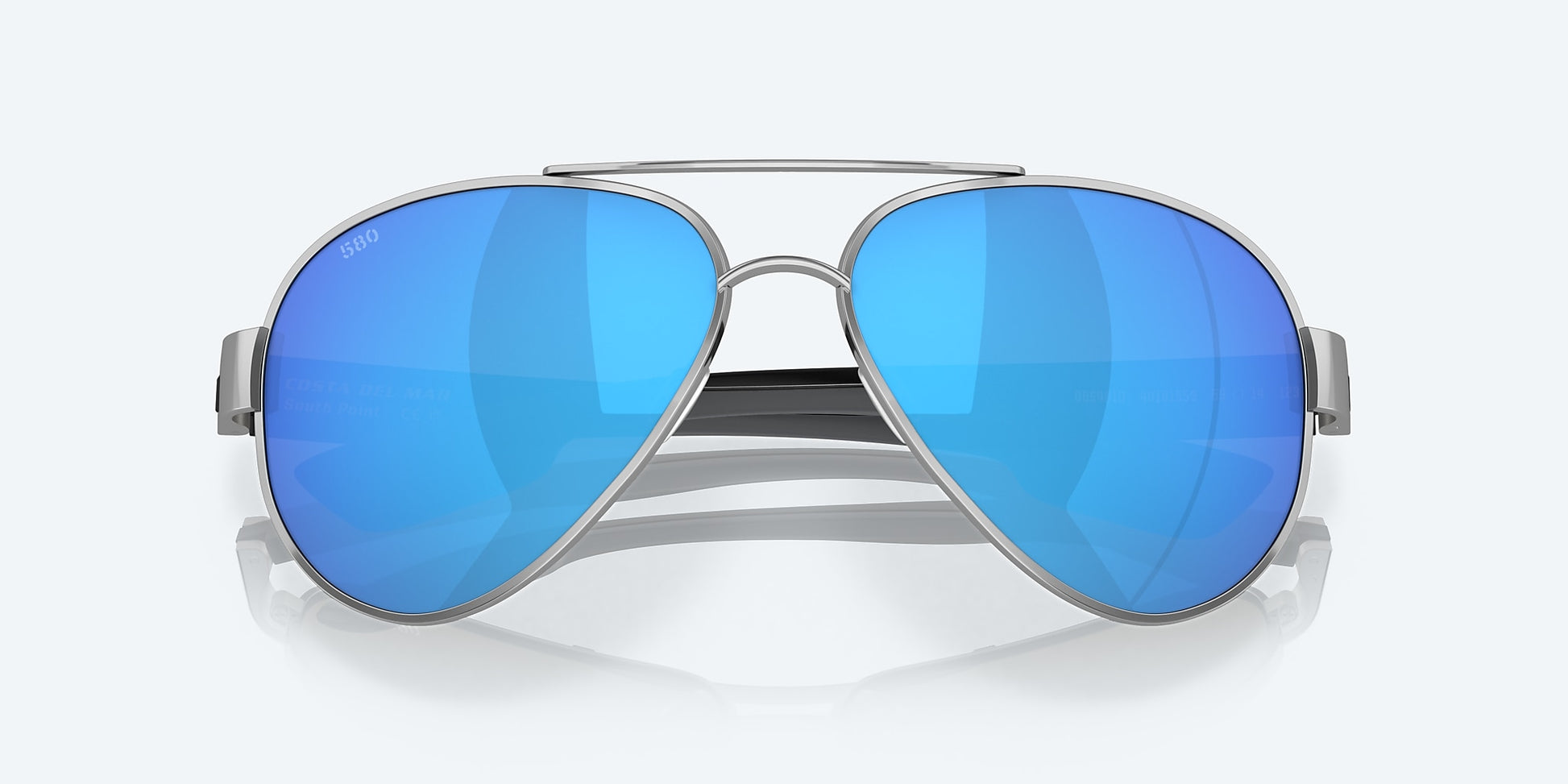 [Blue Mirror Polarized Glass Lenses, Palladium Frame]
