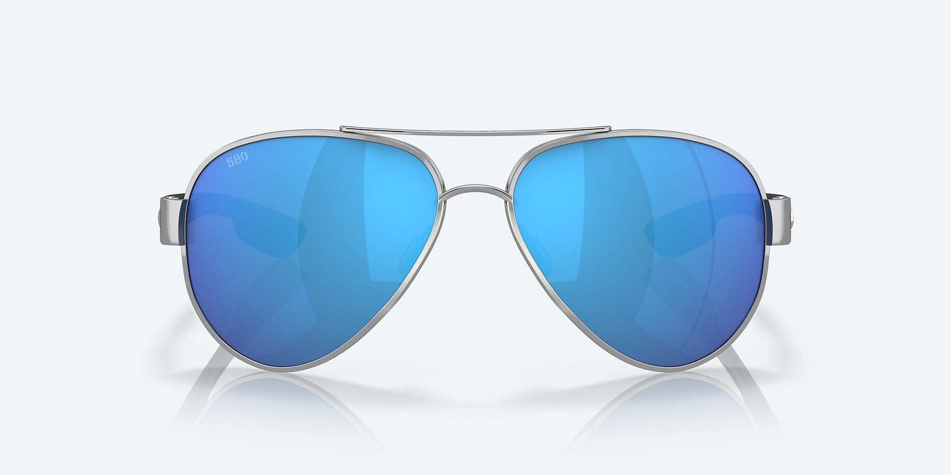 [Blue Mirror Polarized Glass Lenses, Palladium Frame]