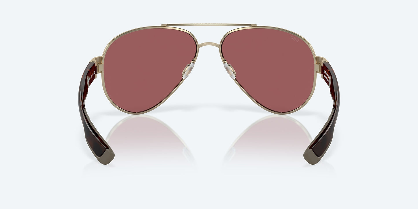 [Gold Mirror Polarized Glass Lenses, Brushed Gold Frame]