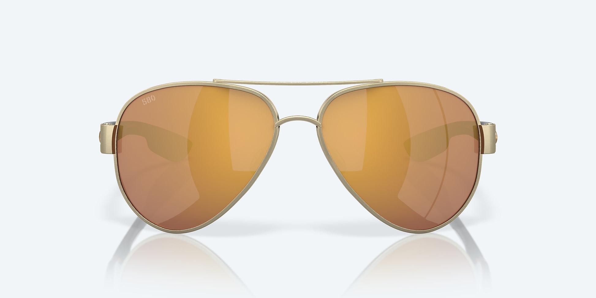 [Gold Mirror Polarized Glass Lenses, Brushed Gold Frame]