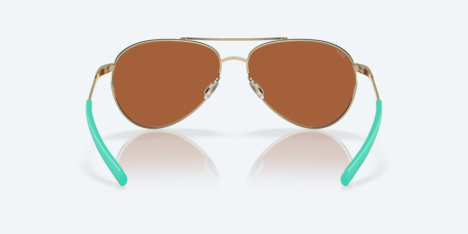 [Green Mirror Polarized Polycarbonate Lenses, Shiny Gold Frame]