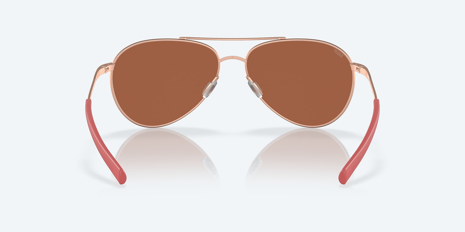 [Copper Silver Mirror Polarized Polycarbonate Lenses, Satin Rose Gold Frame]