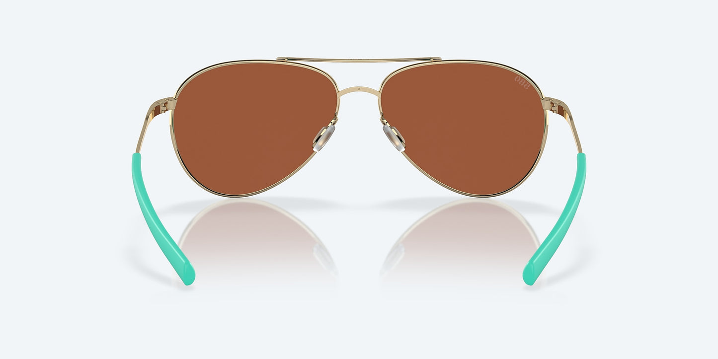 [Green Mirror Polarized Glass Lenses, Shiny Gold Frame]