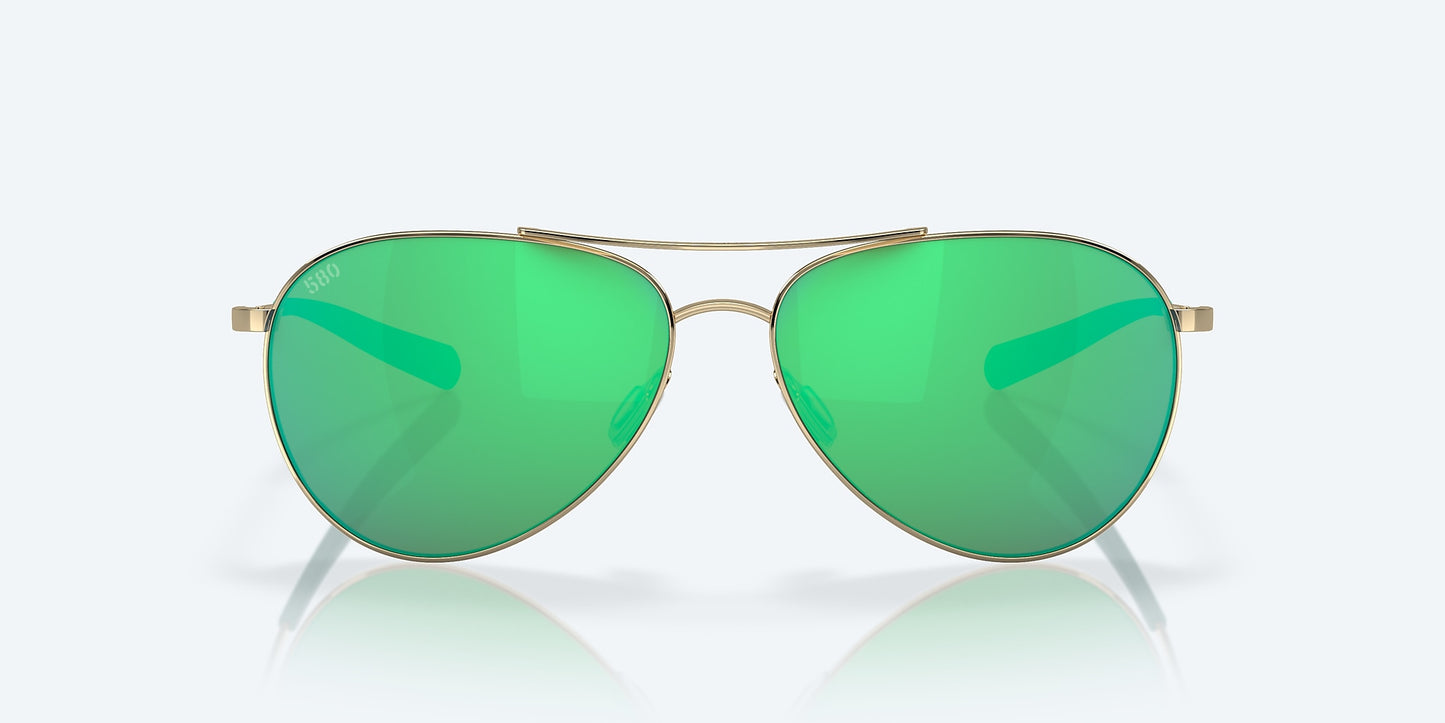 [Green Mirror Polarized Glass Lenses, Shiny Gold Frame]