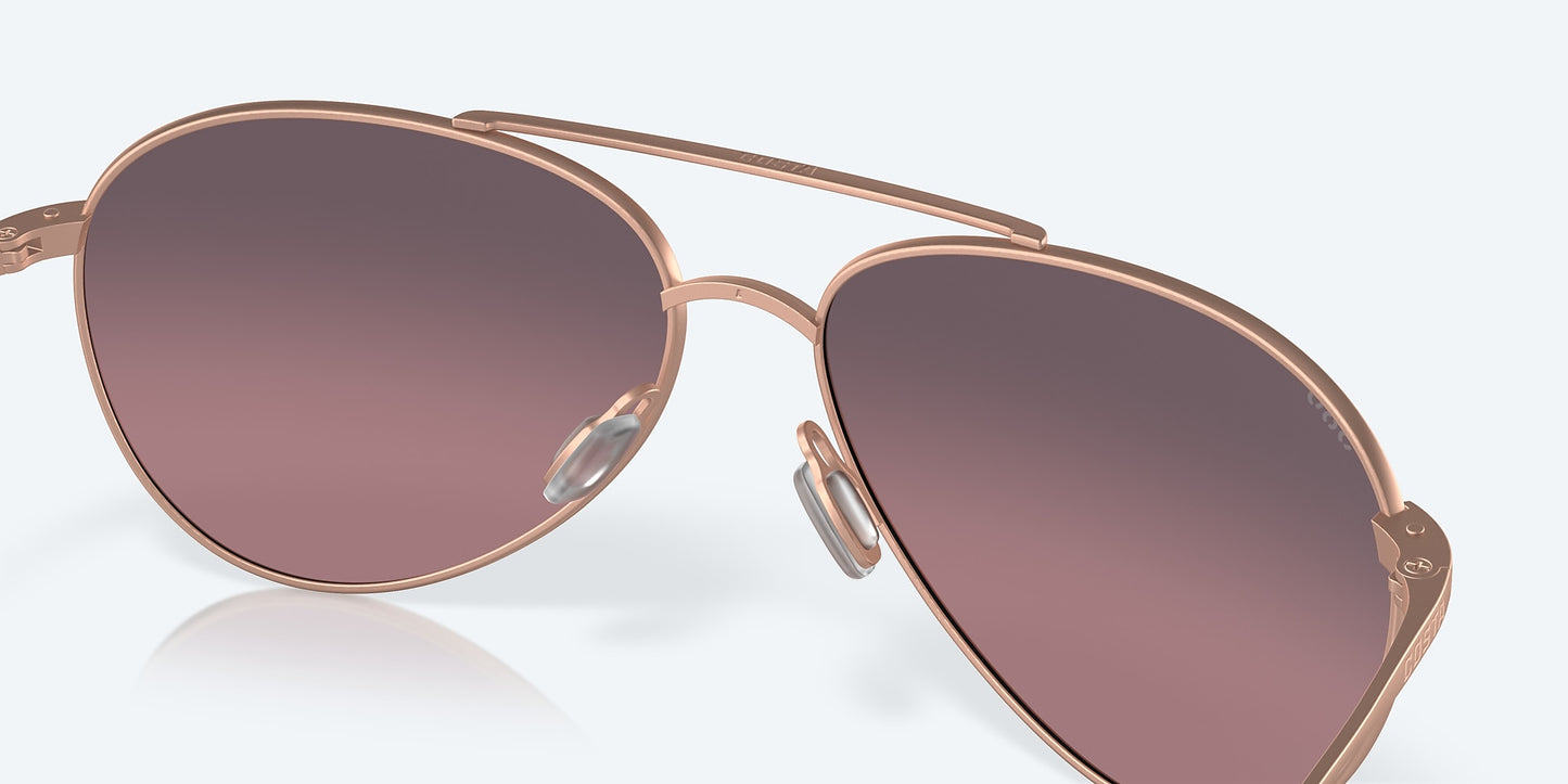 [Rose Gradient Polarized Glass Lenses, Satin Rose Gold Frame]