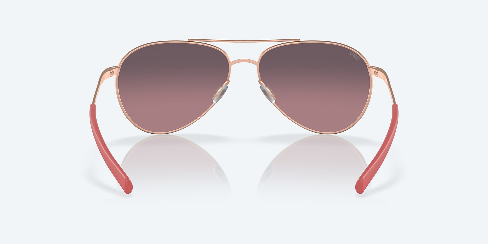 [Rose Gradient Polarized Glass Lenses, Satin Rose Gold Frame]