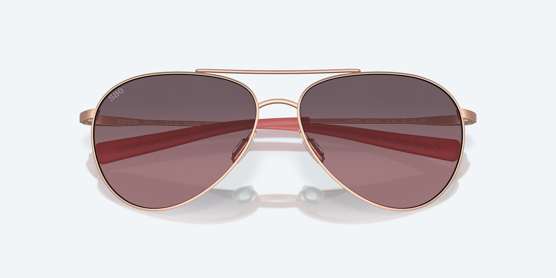 [Rose Gradient Polarized Glass Lenses, Satin Rose Gold Frame]