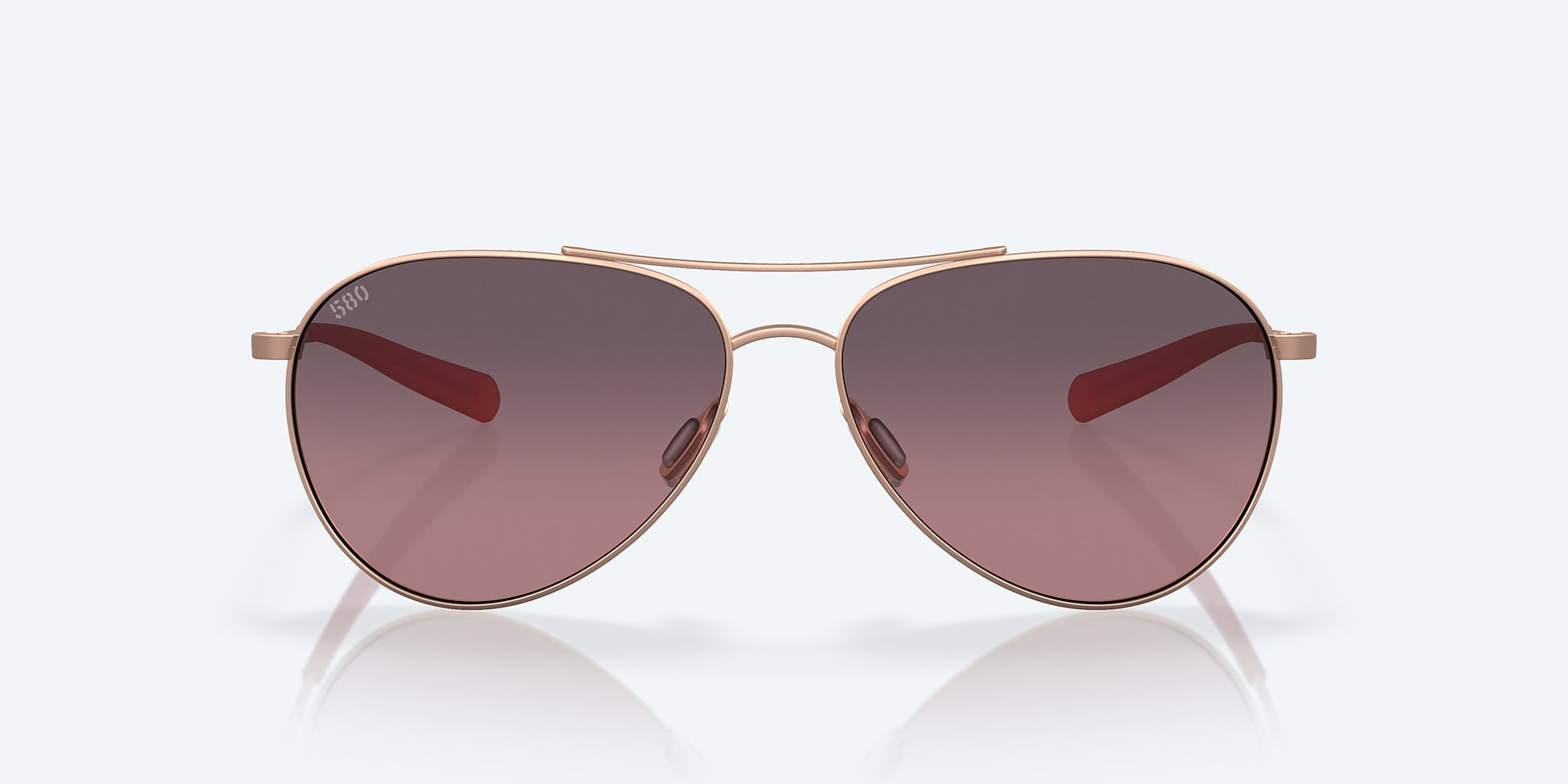 [Rose Gradient Polarized Glass Lenses, Satin Rose Gold Frame]